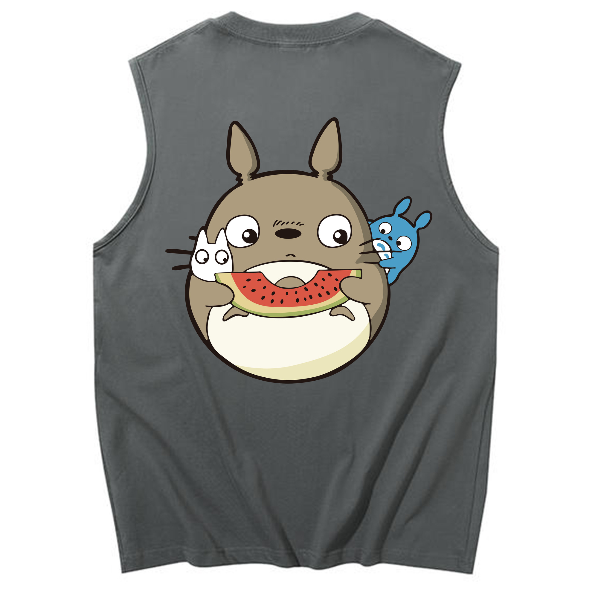 （画像用） となりのトトロ 草壁メイ 草壁サツキ My Neighbor Totoro Satsuki Kusakabe Mei Kusakabe コットン100％タンクトップ（背面プリント）